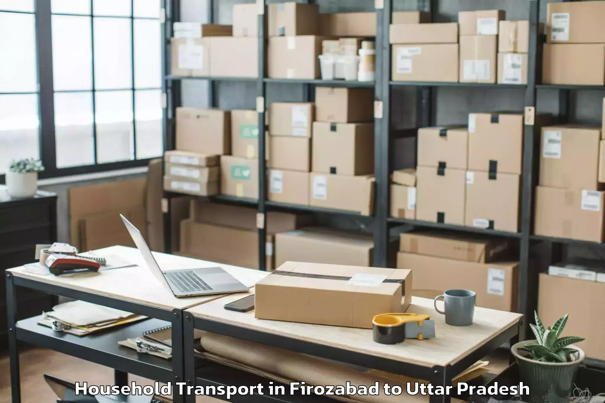 Book Firozabad to Bairia Household Transport Online